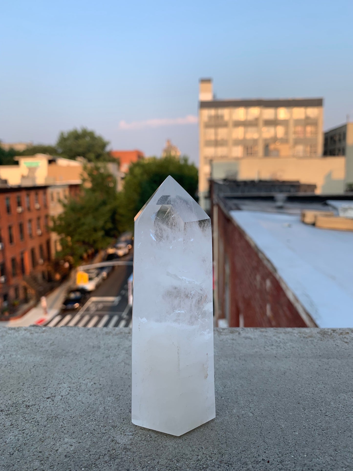 Large Clear Quartz Crystal Point Obelisk