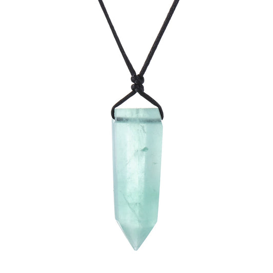 Fluorite point necklace + pendulum